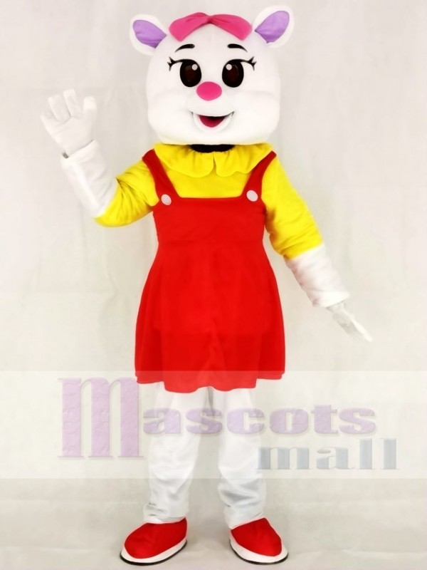 Red Female Cat Mascot Costumes Animal 