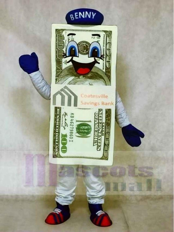 Dollar Bill for Bank Mascot Costumes with Hat