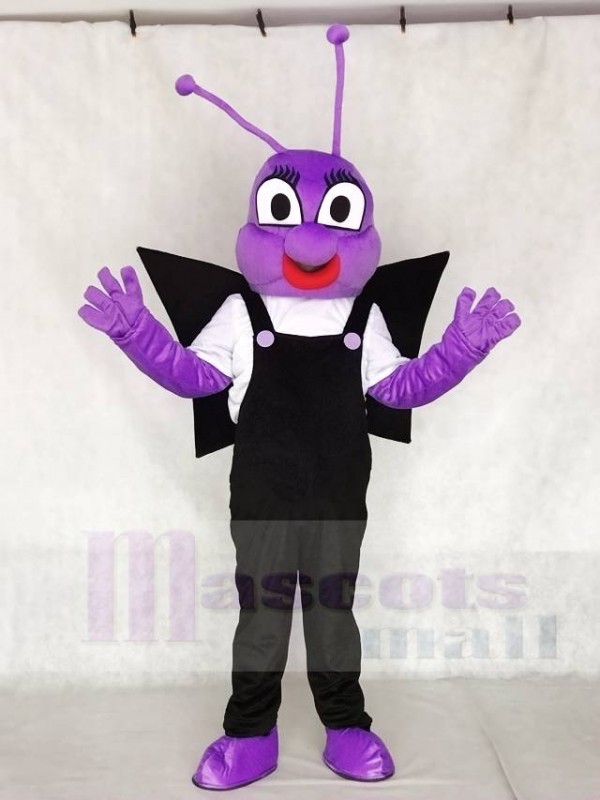 Purple and Black BEE Dudu Bobo Toot Mascot Costumes Insect