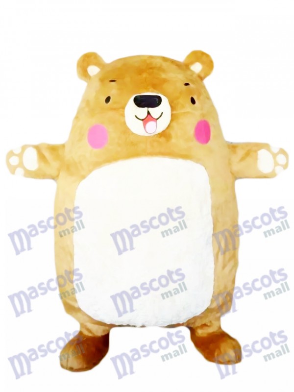 Big Bear Mascot Costume Tan Bear Animal 