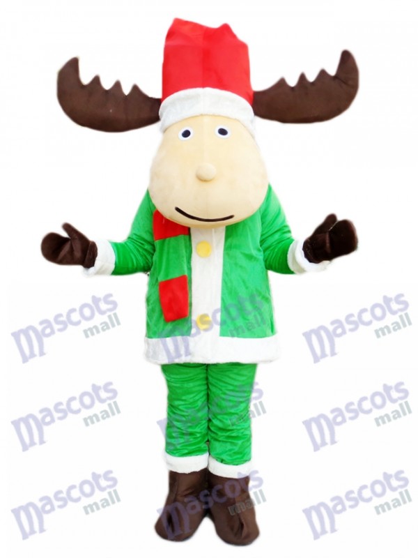 Christmas Deer Reindeer Mascot Costume  