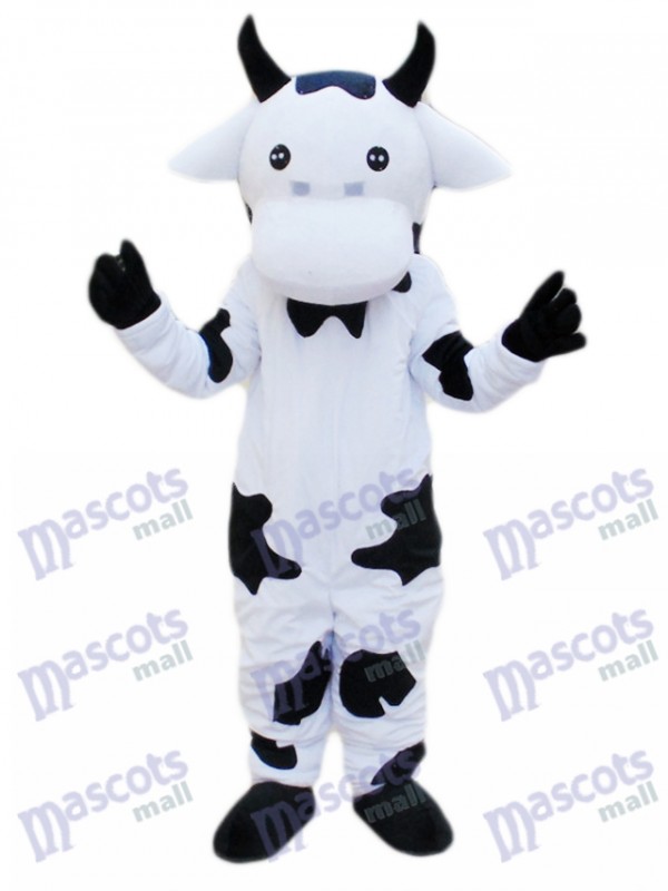 Black and White Cow Mascot Costume