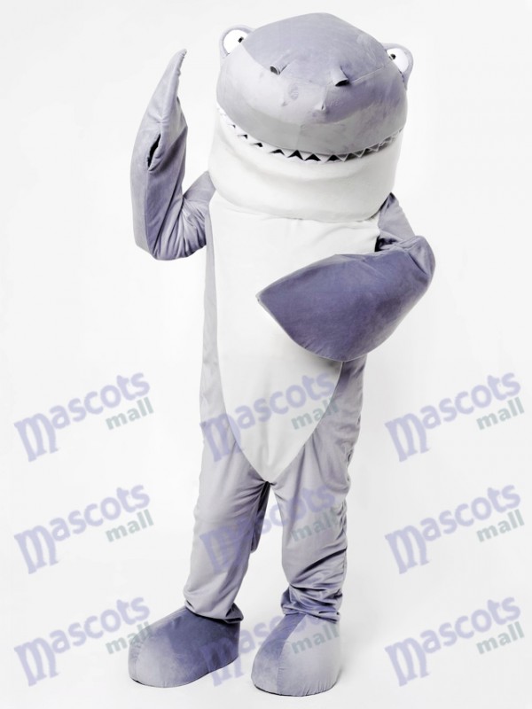 Gray Shark Mascot Adult Costume