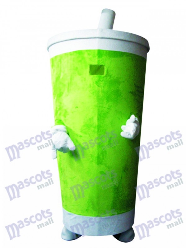 Green Sippy Cup Drinks Tumbler Mascot Costume Food 