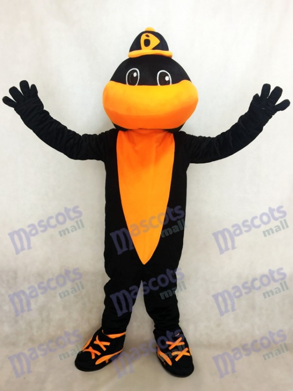Black and Orange Sport Team Baseball Bird Baltimore Orioles Mascot Costume