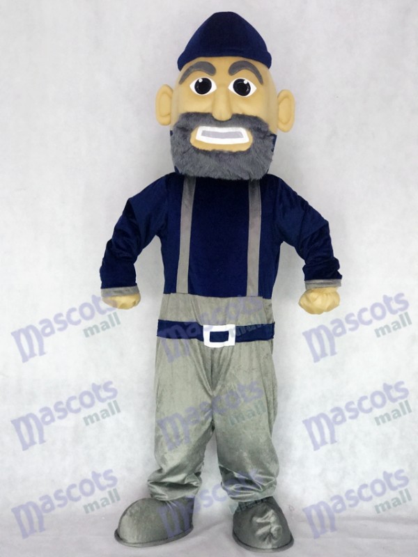 Navy Blue and Gray Mariner Mascot Character Costume 