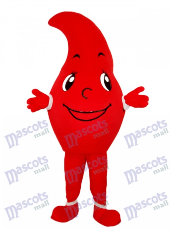 Red Dripping Blood Drop Mascot Adult Costume
