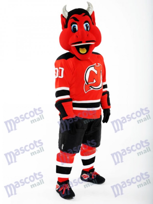 N.J. Devil of the New Jersey Devils Mascot Costume Red Devil