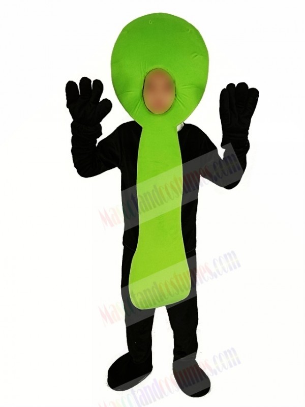 Green Spoon Mascot Costume