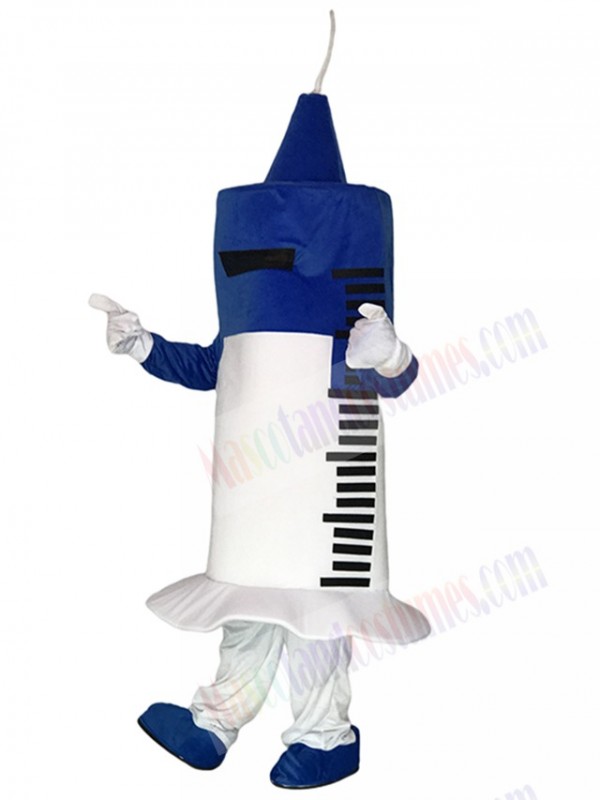 White and Blue Syringe for Hospital Clinic Mascot Costume