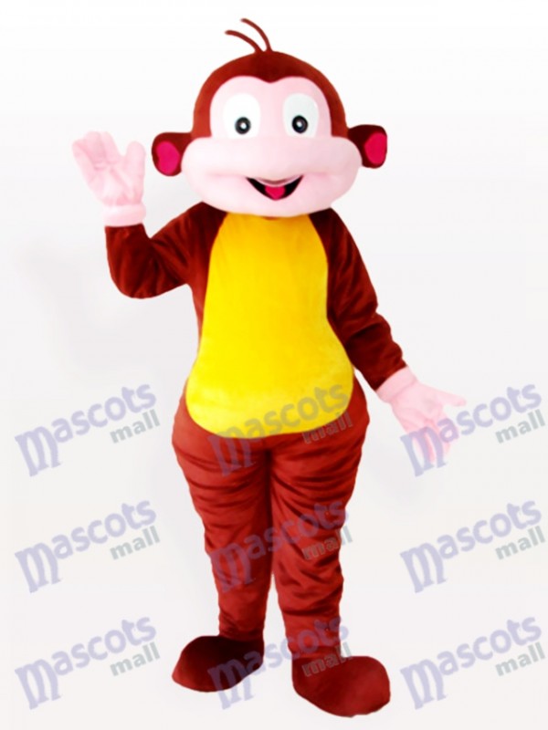 Cartoon Monkey Brown Animal Mascot Costume