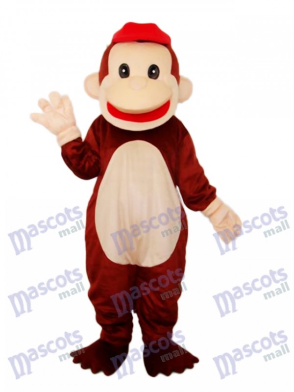 Happy Monkey Mascot Adult Costume