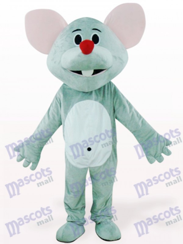 Gray Mouse With Red Nose Animal Mascot Costume