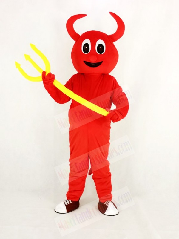 Cute Red Devil Mascot Costume Cartoon	