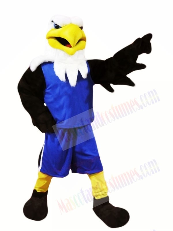Eagle with Blue Suit Mascot Costumes Animal