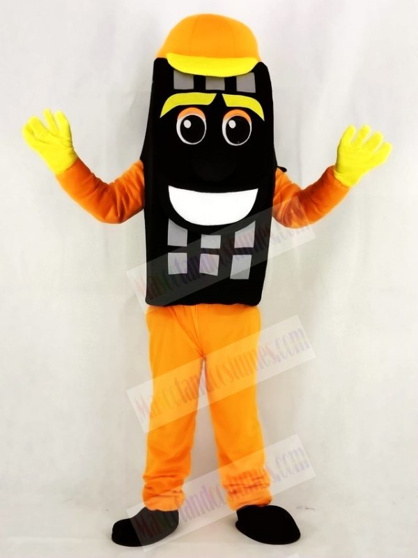 Orange Auto Tyre Cab Tire Mascot Costume Cartoon