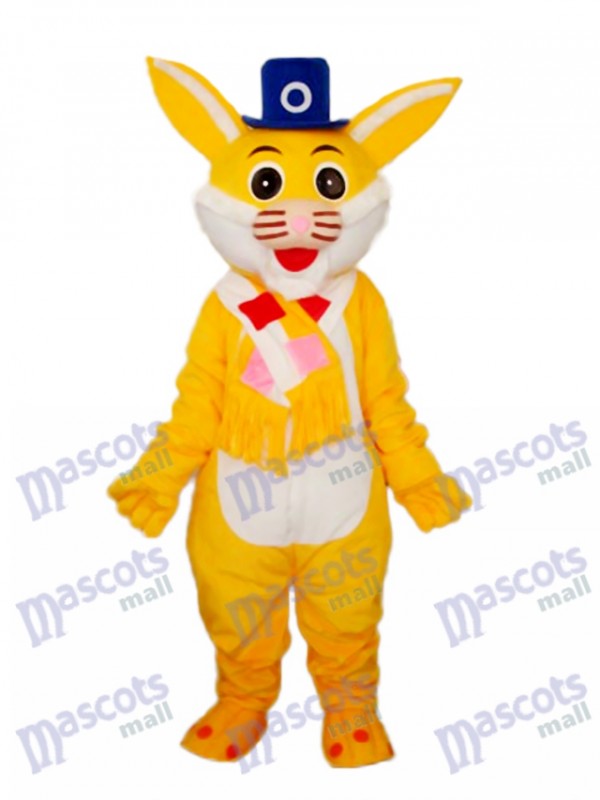 Easter Yellow Rabbit Mascot Adult Costume