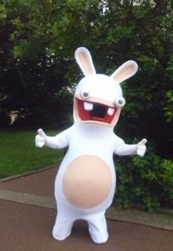 Rayman Raving Rabbit Easter Bunny Mascot Costume Cosplay