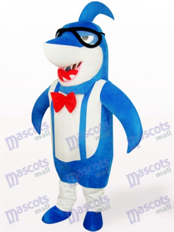 Blue Big Head Shark Animal Adult Mascot Costume