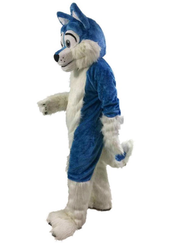 Blue Wolf Fursuit Mascot Costume