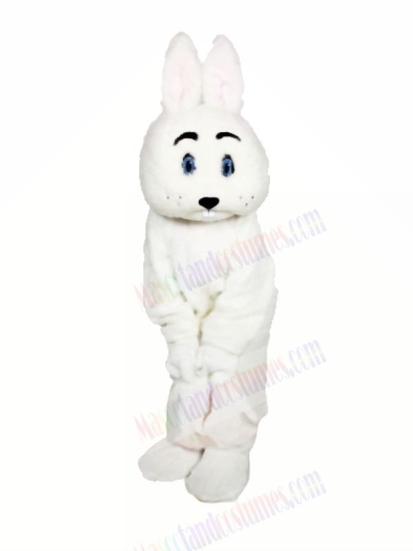 White Jumbo Bunny Mascot Costumes Cartoon	