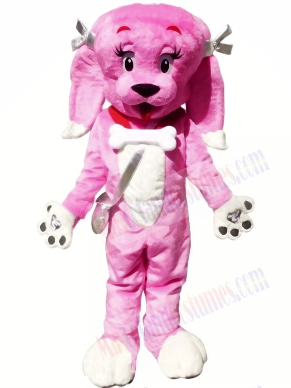 Cute Pink Dog Mascot Costumes Animal