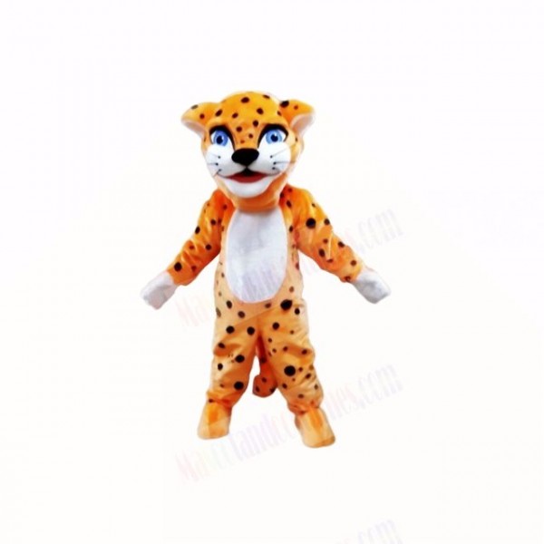 Smiling Friendly Lightweight Leopard Mascot Costumes Cartoon
