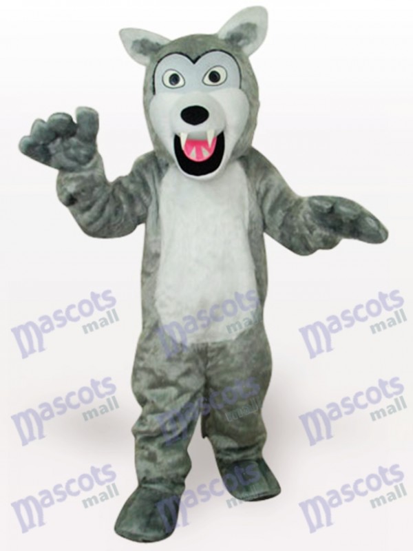 Grey Wolf Animal Adult Mascot Costume